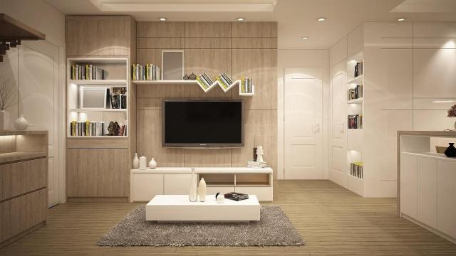 Salón moderno amueblado