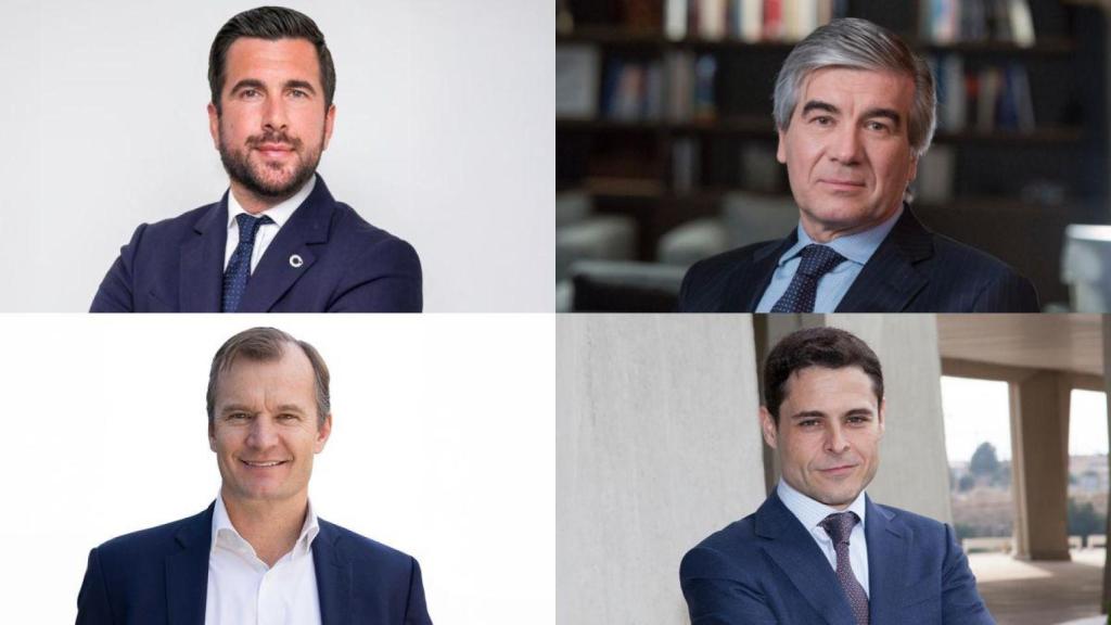 Enrique Riquelme (Cox), Francisco Reynés (Naturgy), Meinrad Spenger (Masorange) y Hugo Serra (Catalana Occidente)