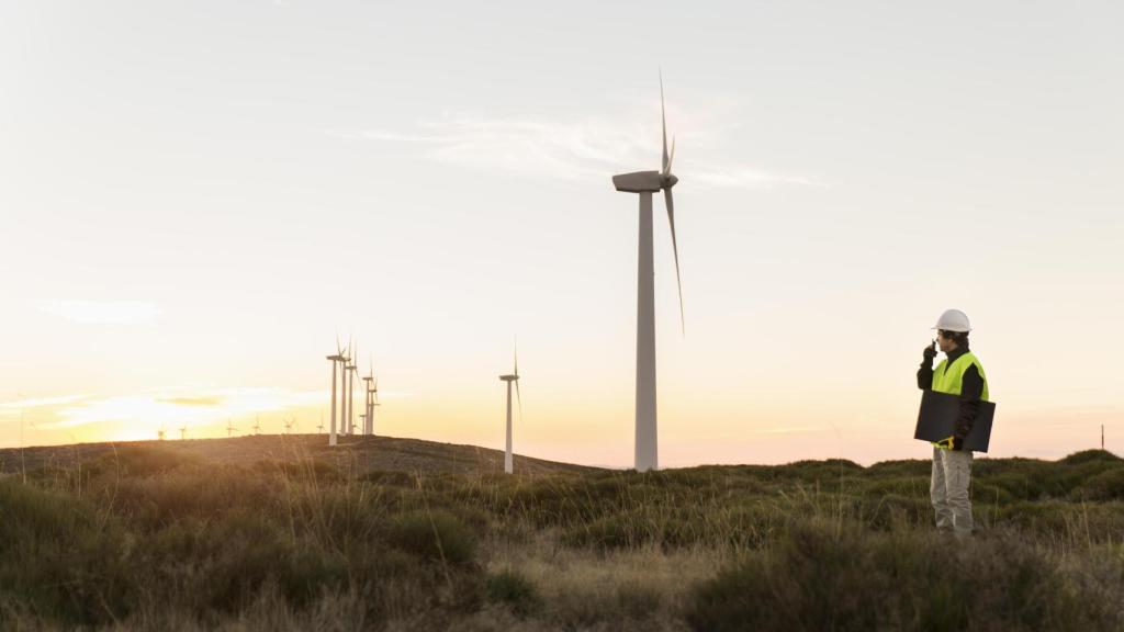 Trabajador de la eólica