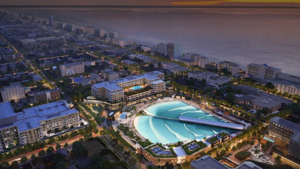 Vista aérea de Atlantic Park, en Virginia Beach