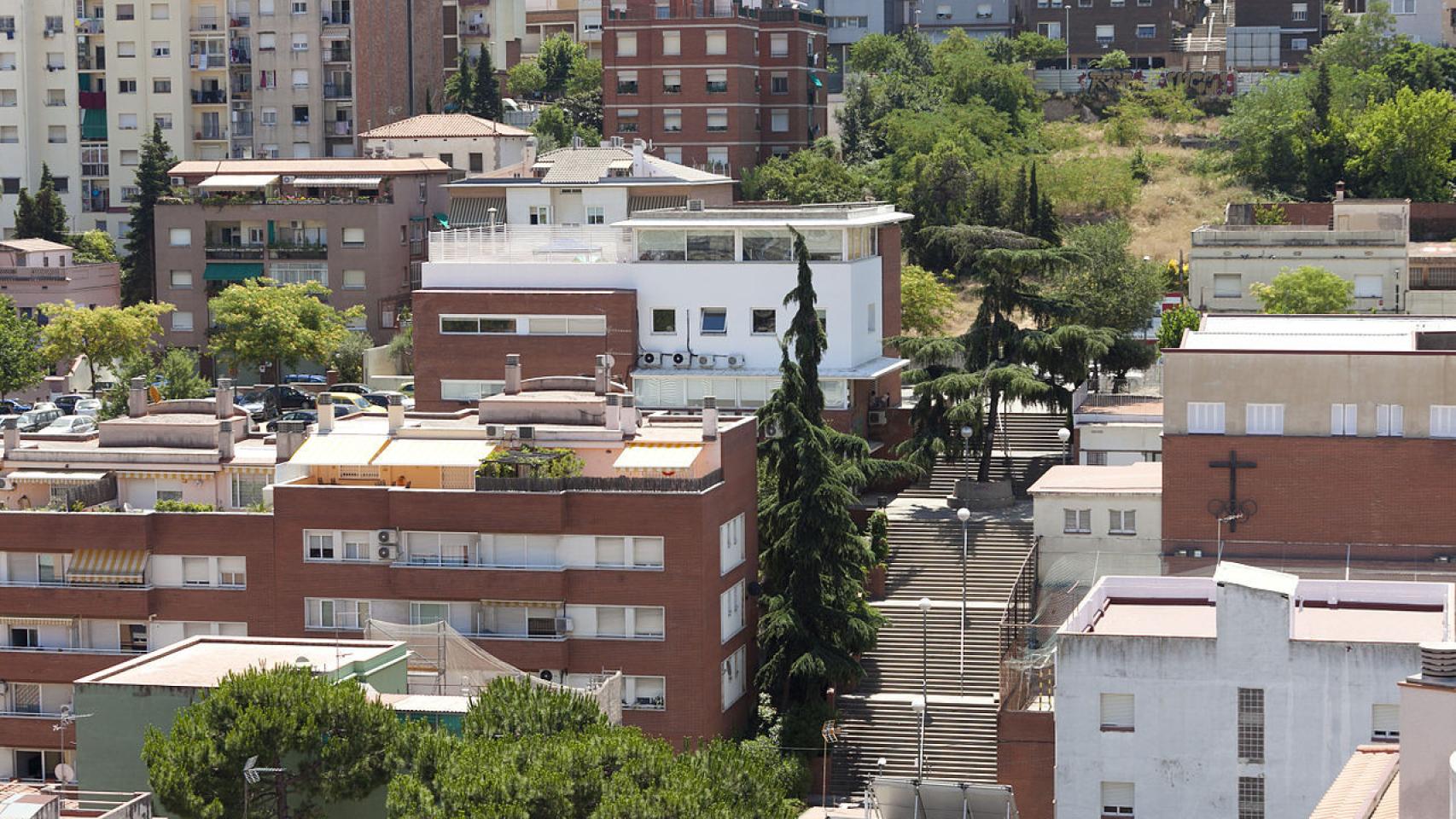 Barrio de La Teixonera de Barcelona, en el distrito de Horta-Guinardó