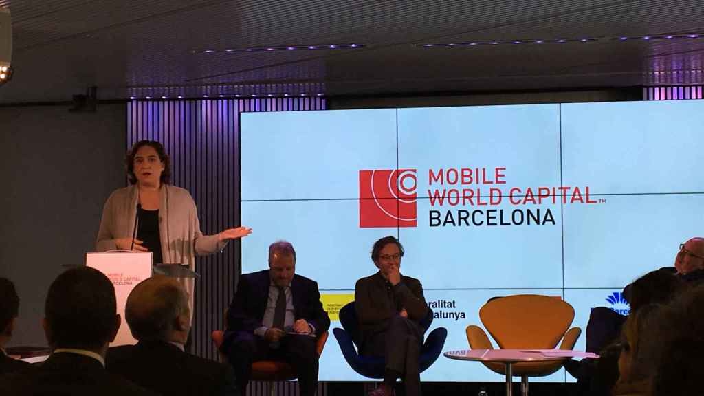 Ada Colau en la presentación del MWC / XF