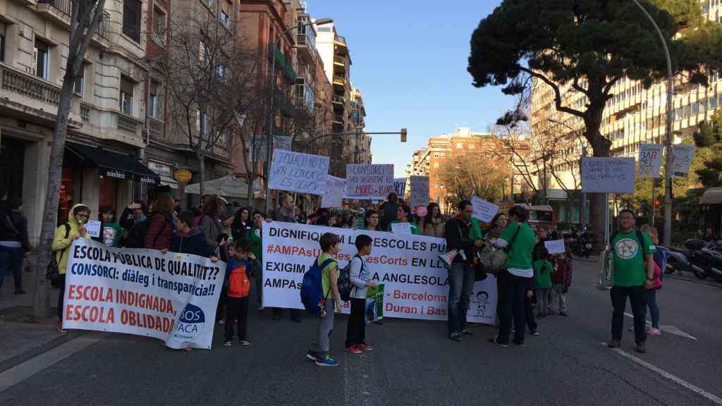 Ampas de Les Corts en la manifestación