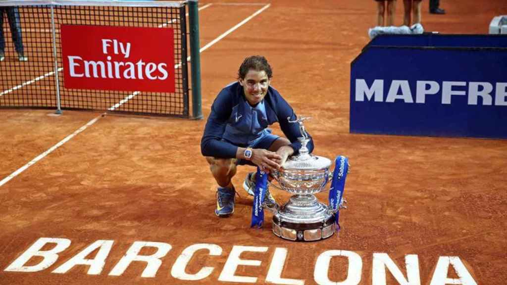 Rafa Nadal, tras ganar el Barcelona open Banc Sabadell en 2016 / EFE