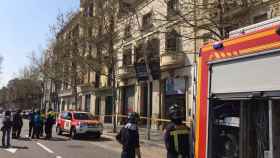 Edificios desalojas en la calle Llull, entre Roc Boronat i Llacuna / PABLO ALEGRE