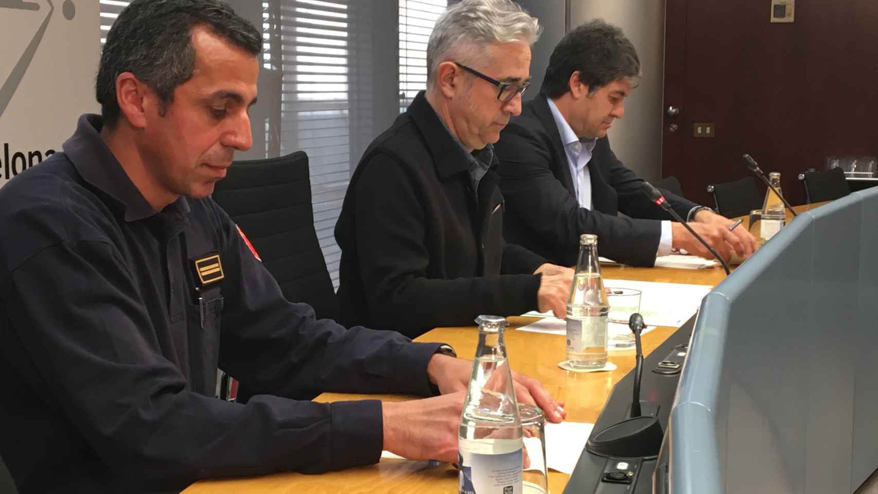 Antoni Cabeza, Josep Maria Montaner y Josep García Puga, en rueda de prensa / DGM