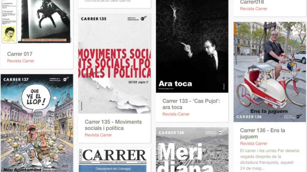 Digitalización de algunas de las 143 portadas de Carrer / ISSU