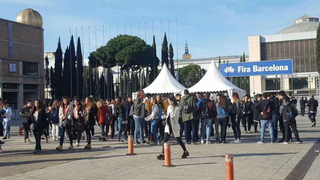 Estudiantes en el Salón de la Enseñanza / Fira de Barcelona