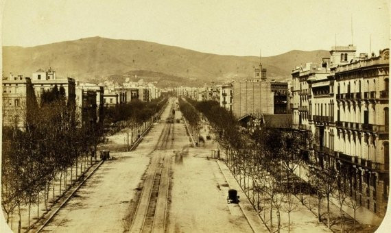 Apertura del passeig de Gràcia en la década de 1870  / AUTOR DESCONOCIDO