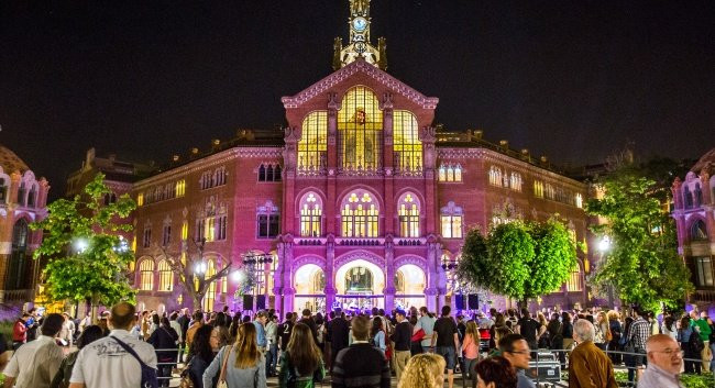 El Recinto Modernista de Sant Pau durante la anterior edición de la Nit dels Museus