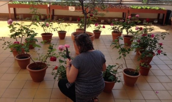 Joana, en el centro de Sant Joan de Déu del Pobel sec / JS