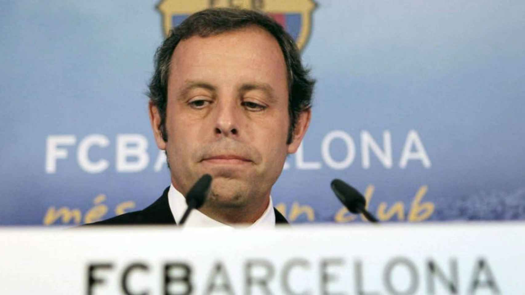 Sandro Rosell durante una rueda de prensa / EFE