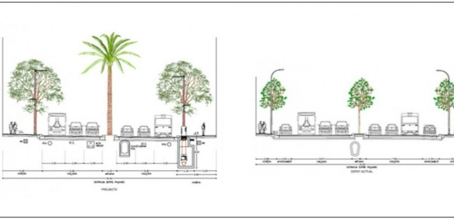 Comparativa entre el proyecto finalizado (izq.) y el anterior (der.) / AJUNTAMENT DE BARCELONA