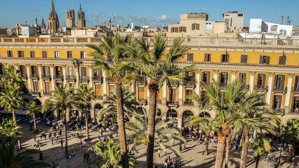 Vista aérea de la Plaza Reial / EFE