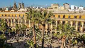 Vista aérea de la Plaza Reial / EFE