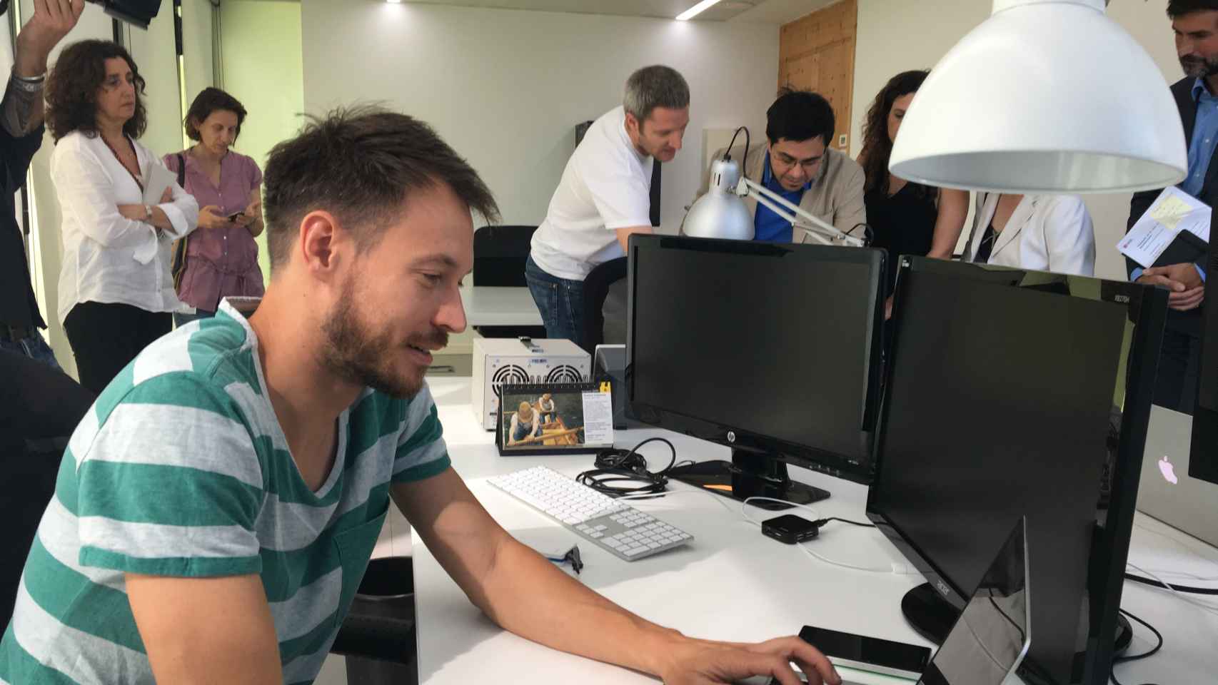 Las oficinas de la nueva incubadora, en el Edificio MediaTIC de Poblenou / AM