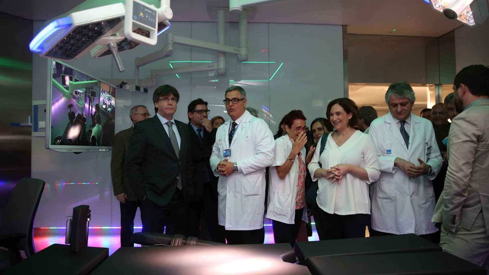 Visita oficial a la inauguración de las oficinas de Hospital del Mar / EFE/TONI ALBIR