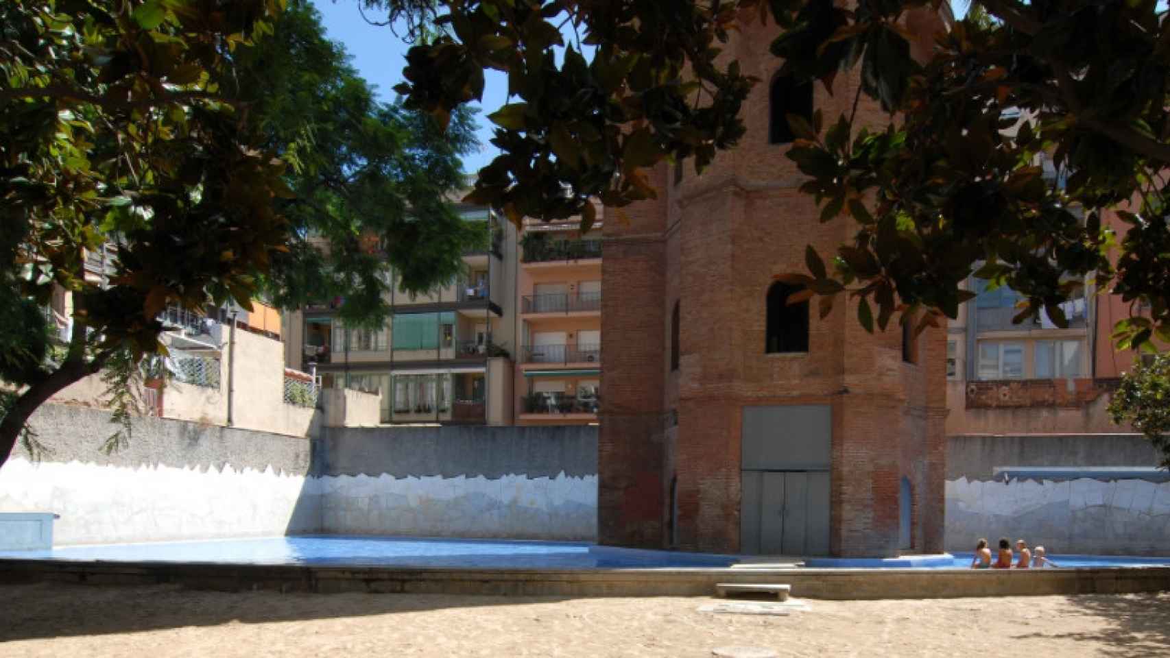 El interior de manzana de la Torre de les Aigues, conocida como la 'playa' del Eixample  / Barcelona Film Comission