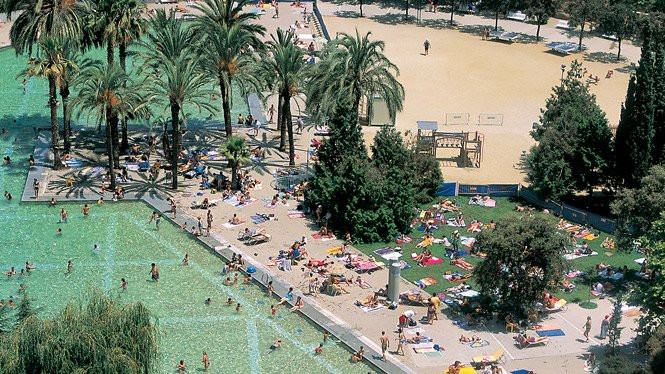 Imagen aérea del lago del parque de la Creueta del Coll / Ajuntament de Barcelona