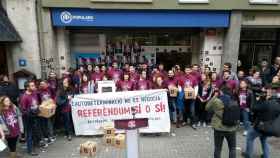 Protesta de Arran ante la sede del PP en Barcelona / @ARRAN