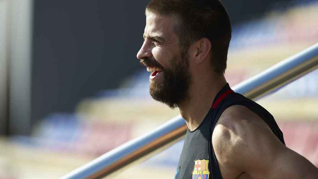 Gerard Piqué en un entrenamiento del Barça / EFE/Alejandro García