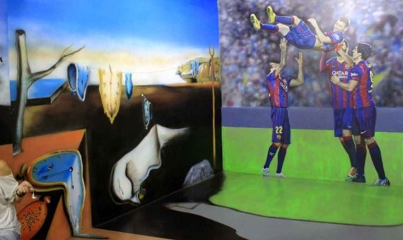 Dalí y el Barça, dos iconos catalanes que no podían faltar. / CR.