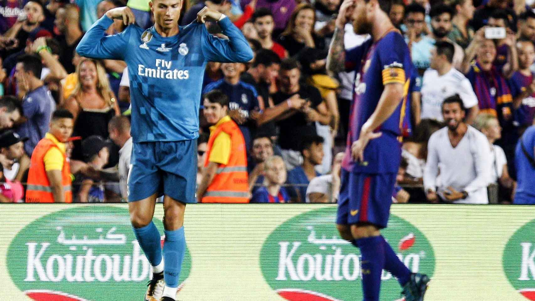 Cristiano Ronaldo celebra el segundo gol del conjunto blanco / Quique García - EFE