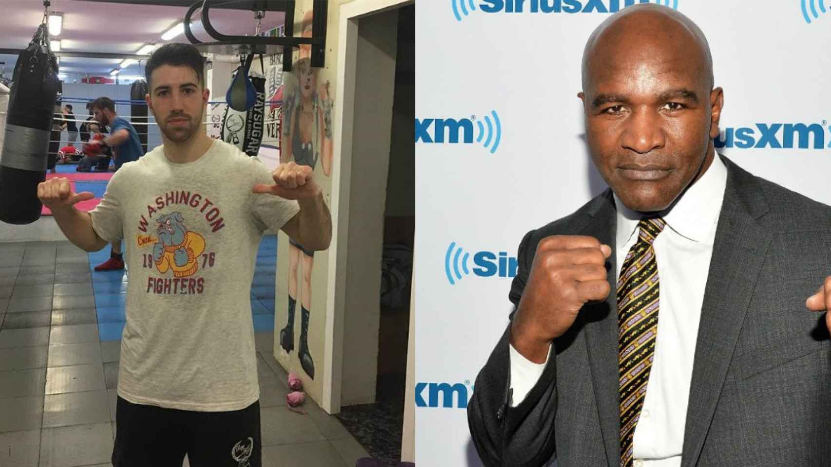 Sandor Martín y Evander Holyfield