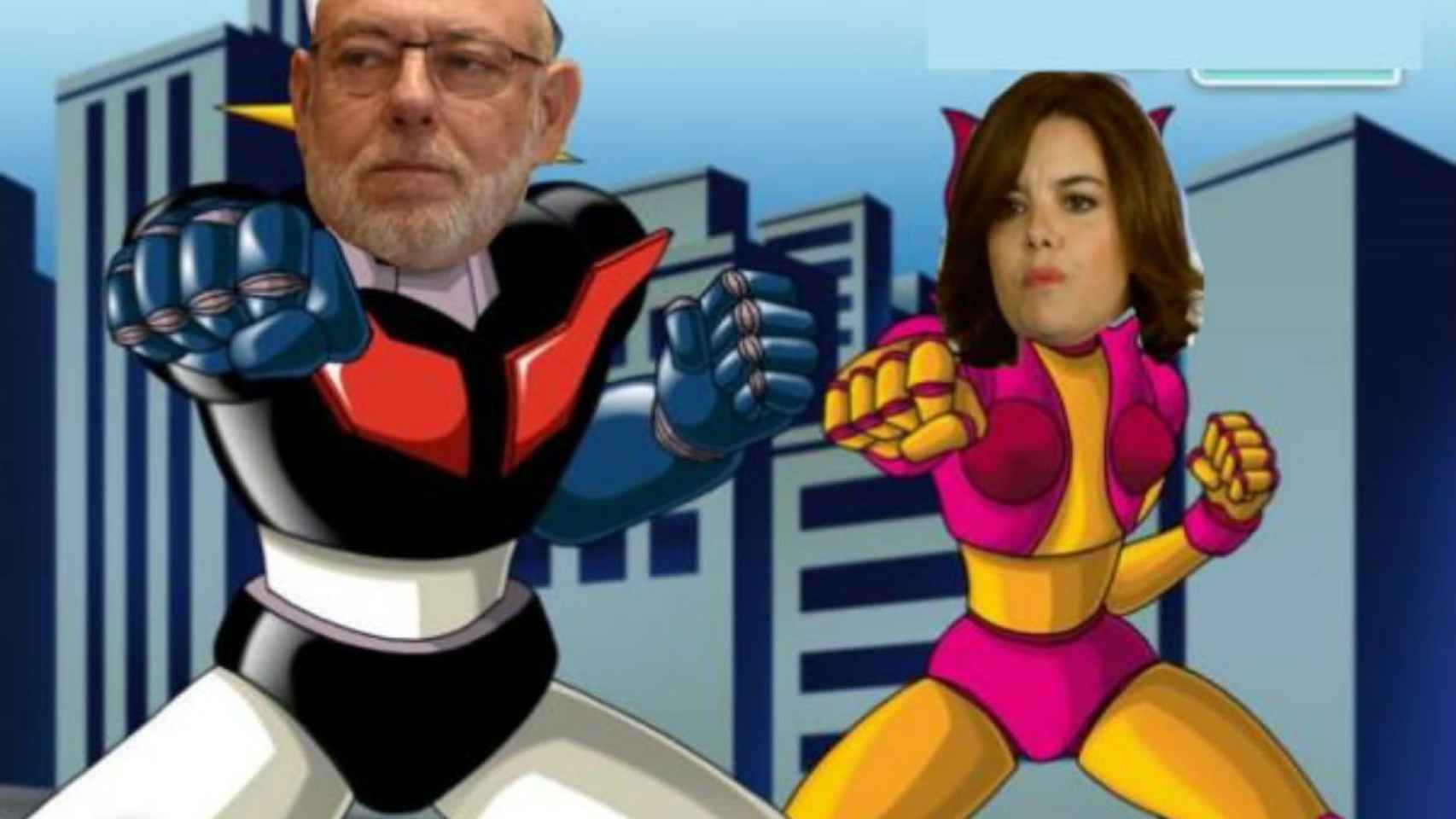 Maza y Soraya representados como Mazzinguer Z