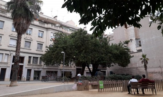 Plaza Ventura i Gassol, en el barrio de Gràcia de Barcelona / D. B.