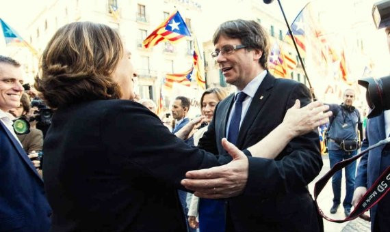 Colau y Puigdemont, en una imagen de archivo