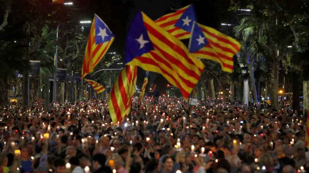 Manifestación independentista de 2017 en la Diagonal / Archivo