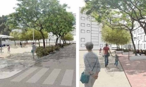 Boceto de cómo quedará la plaza tras las obras