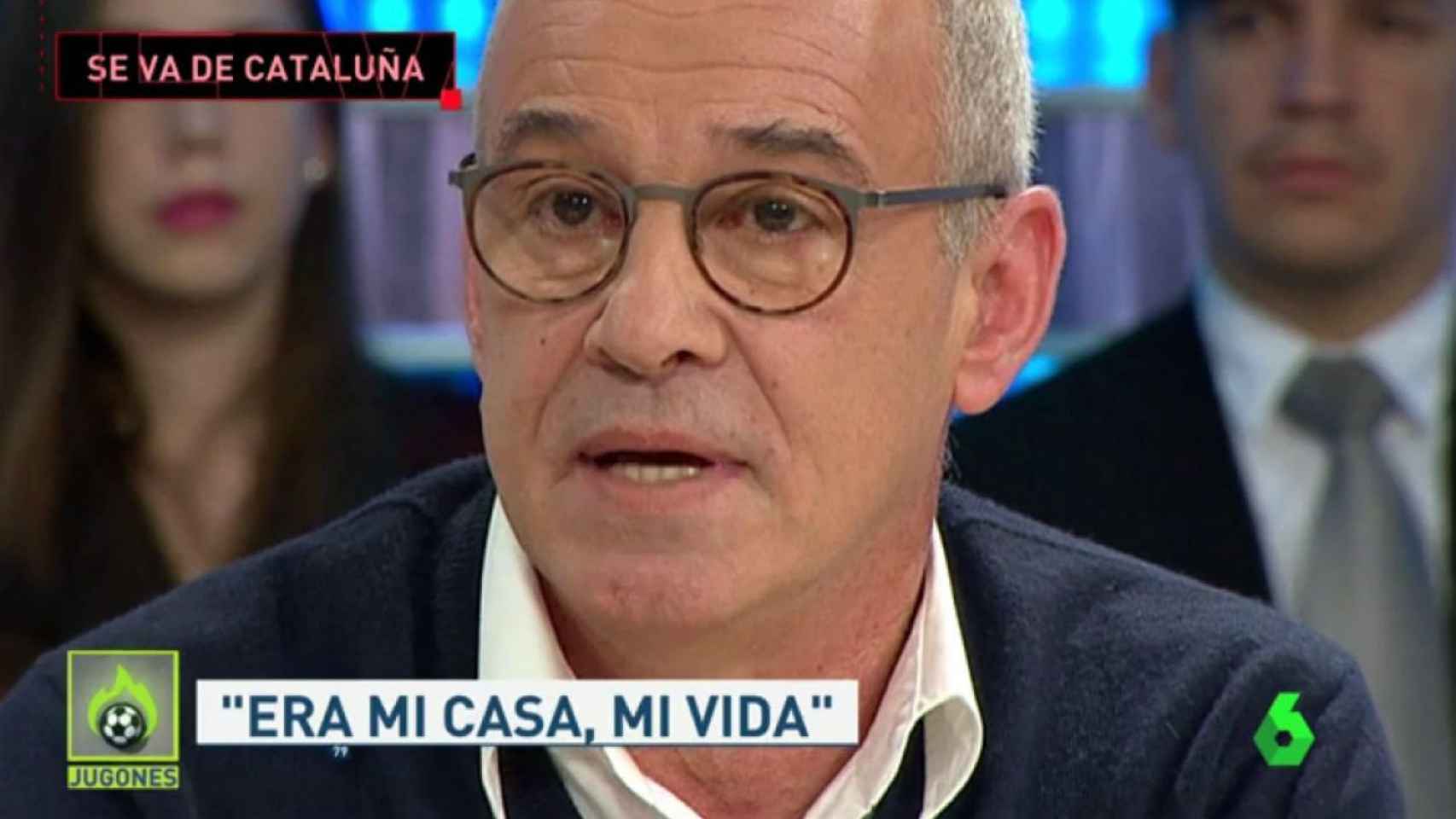 Julio Alberto entrevistado en la televisión