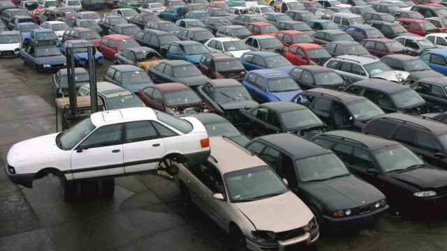 Un desguace de coches en una imagen de archivo