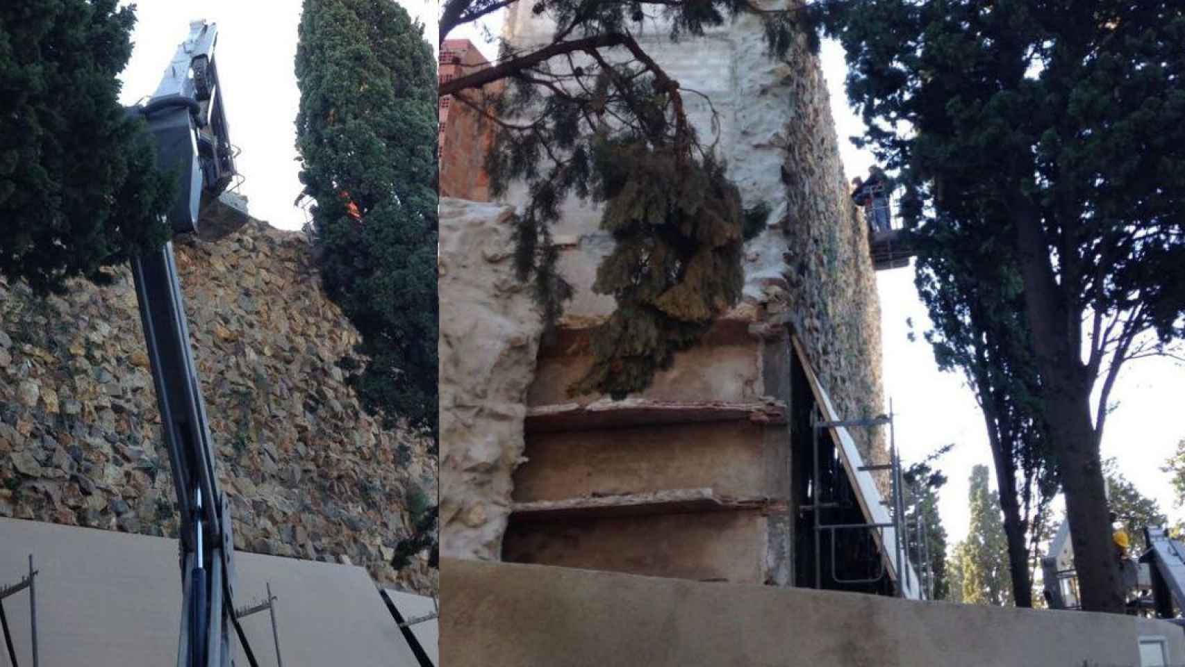 Obras en el cementerio de Montjuïc