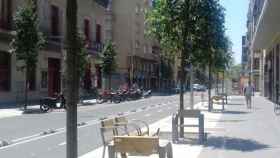 Carril bici en el tramo de Pere IV