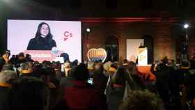 Inés Arrimadas, durante el mitin de fin de campaña de Ciutadans en Nou Barris / EUROPA PRESS