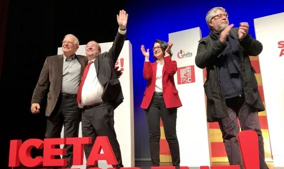 Iceta y Borell se despiden de la campaña socialista del 21-D en Cornellà / EUROPA PRESS