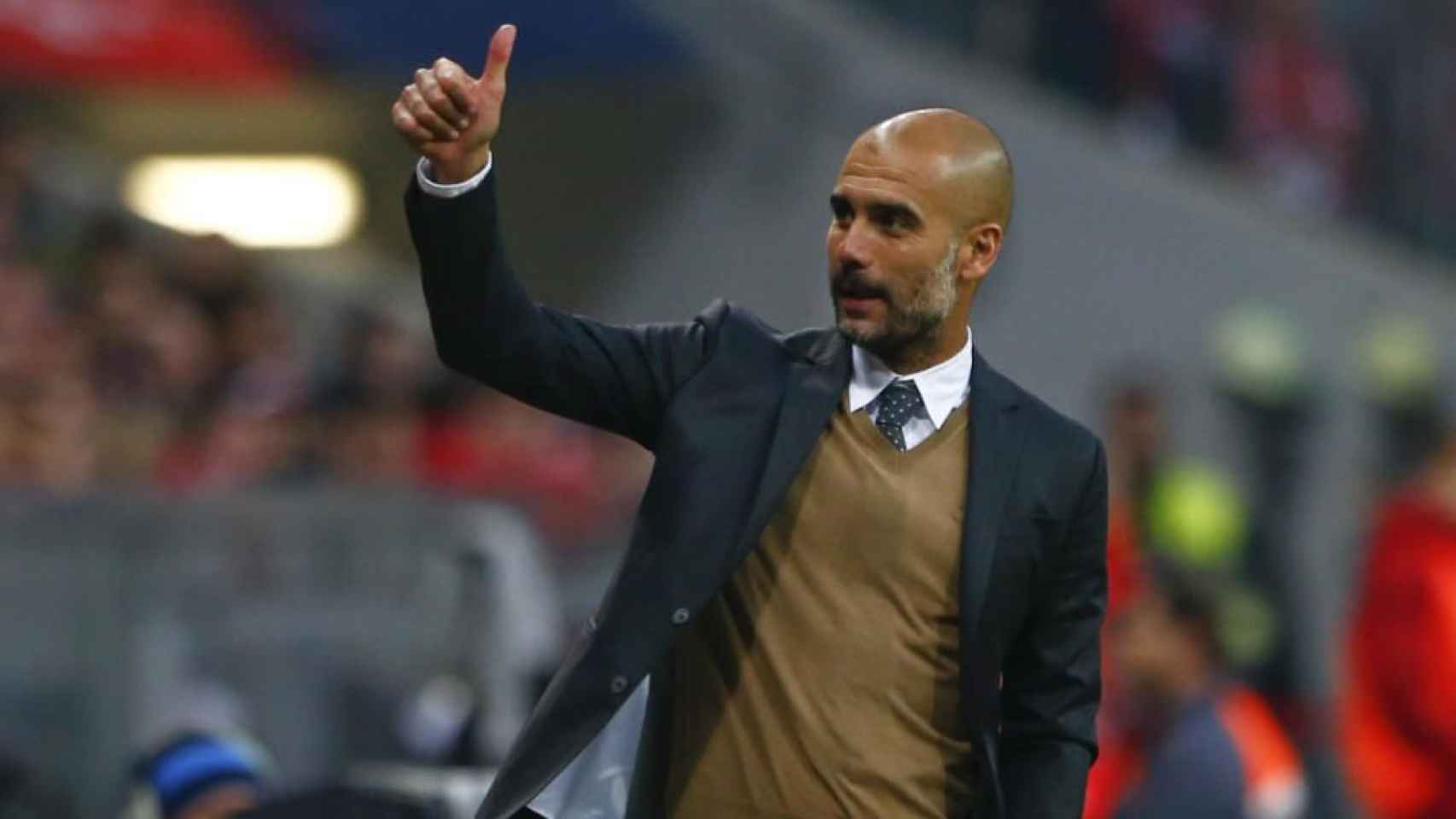 Pep Guardiola en un partido del Manchester City / EFE