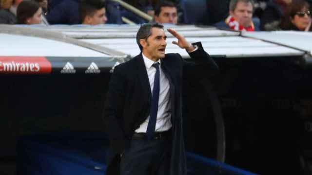 Ernesto Valverde en el estadio Santiago Bernabéu / EFE/Juan Carlos Hidalgo