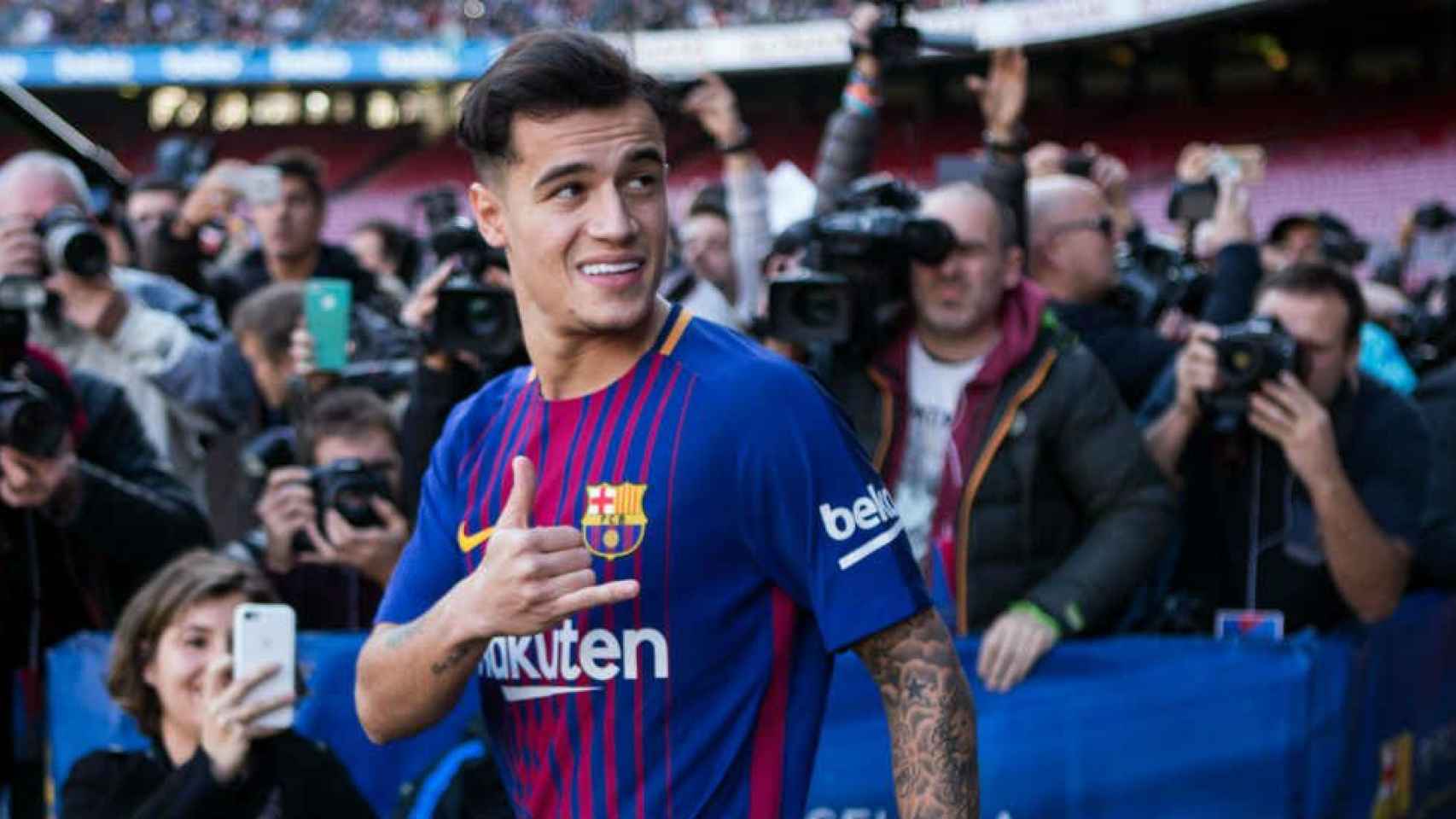 Coutinho ha sido presentado como jugador del Barça / EFE