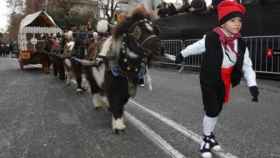 Tirada de un carro de caballos en Els Tres Tombs