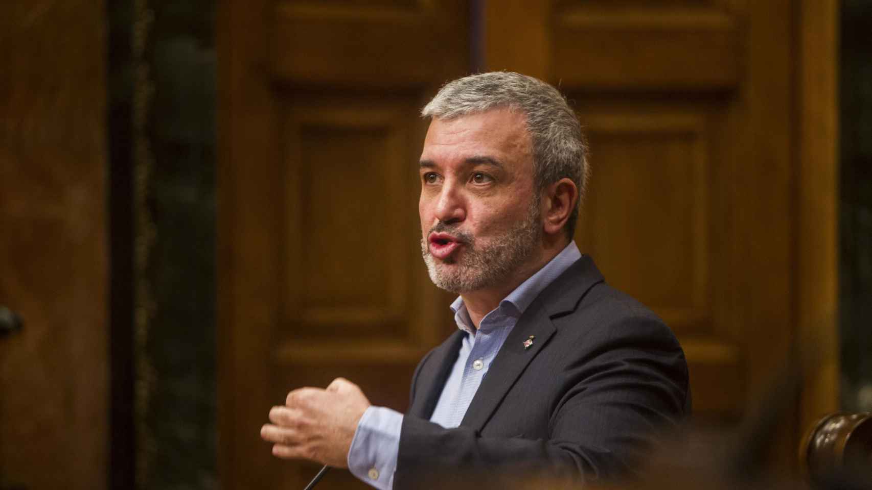 Jaume Collboni en el pleno del Ajuntament de Barcelona / ÁLVARO VENTURA