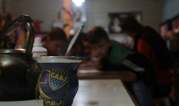 Un mate y bombilla del equipo de fútbol Boca Juniors / SANTIAGO DACAL