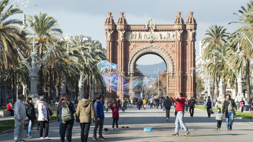 Paseo de Sant Joan, con el Arc de Triomf de fondo