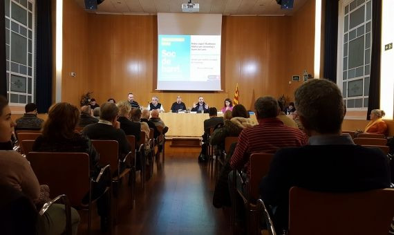 Eloi Badia durante la Audiencia de Gràcia / P.E.