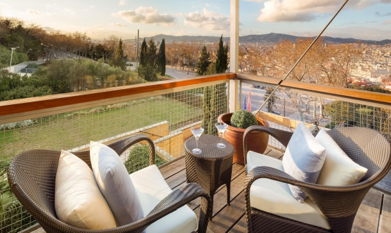 Terraza de una habitación del Hotel Miramar