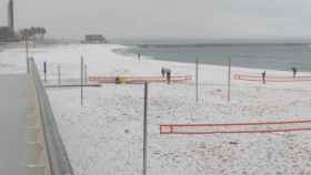 Este año ya ha nevado en las playas de Barcelona / Meteocat