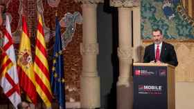 El Rey Felipe VI, durante su discurso en la inauguración del Mobile / EFE QUIQUE GARCÍA